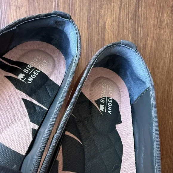 Birdies X Angel City Swift Slip On Sneaker Womens 7 Green Suede Rose Gold Shoes - Picture 9 of 11